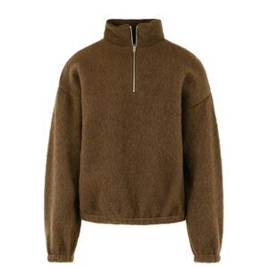Jil Sander Brown Wool Fleece Sweatshirt Men